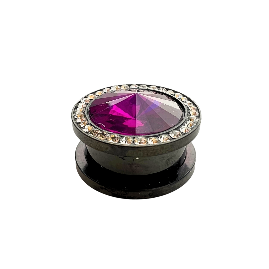 Tunnels / Plugs - Blackline Center Gem