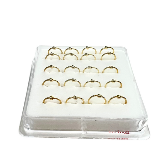 Nose Hoops - Gold Plated With Ball