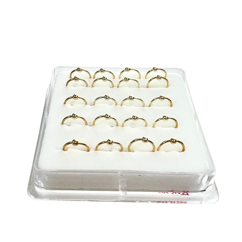 Nose Hoops - Gold Plated With Ball