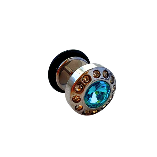 Faux Plugs - Surgical Steel Multi Gem