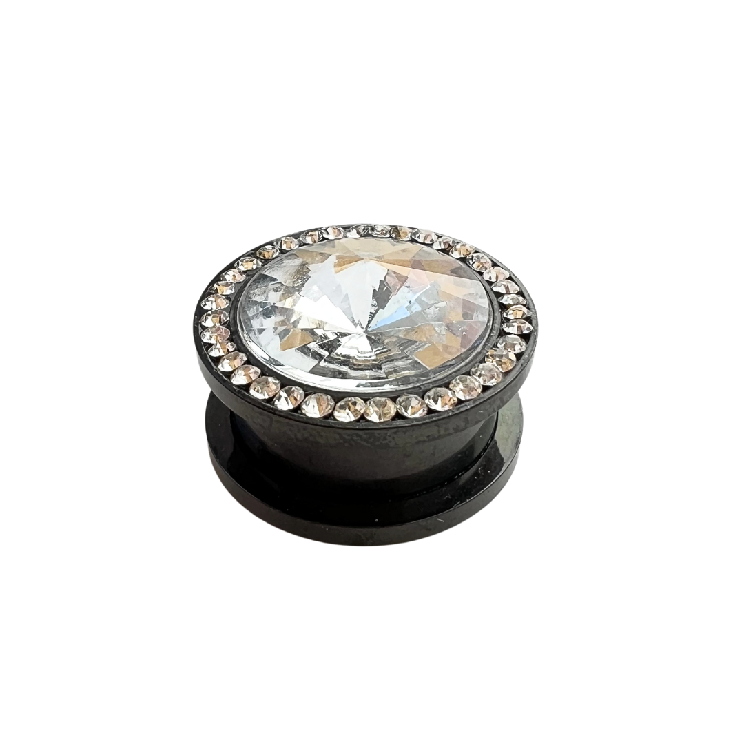 Tunnels / Plugs - Blackline Center Gem