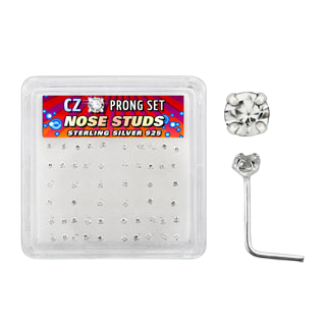 Nose Studs - 52 Piece With 2mm Gem