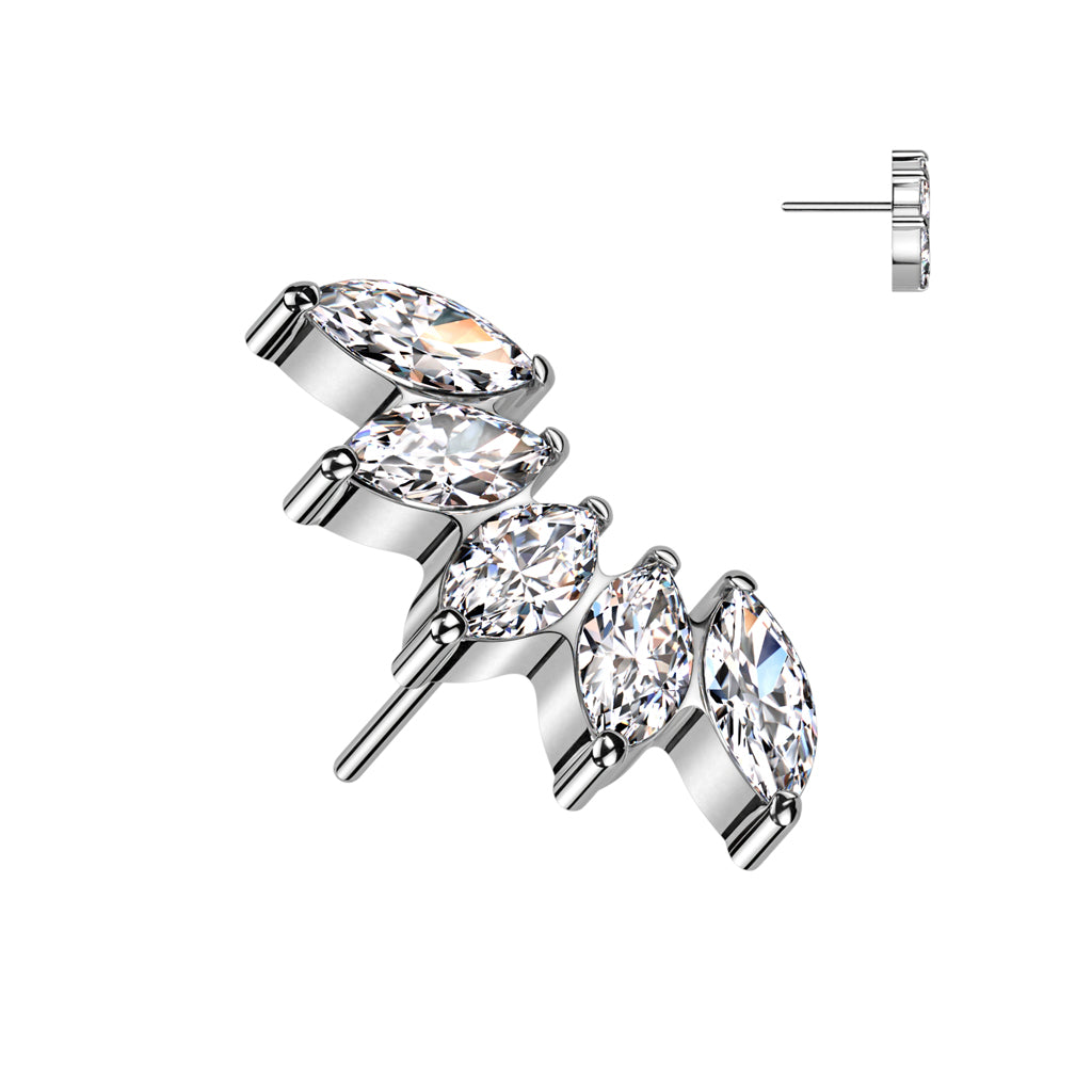 PARTS - TITANIUM - Threadless 5 Marquise