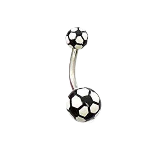 Belly Ring - Acrylic Soccer Ball