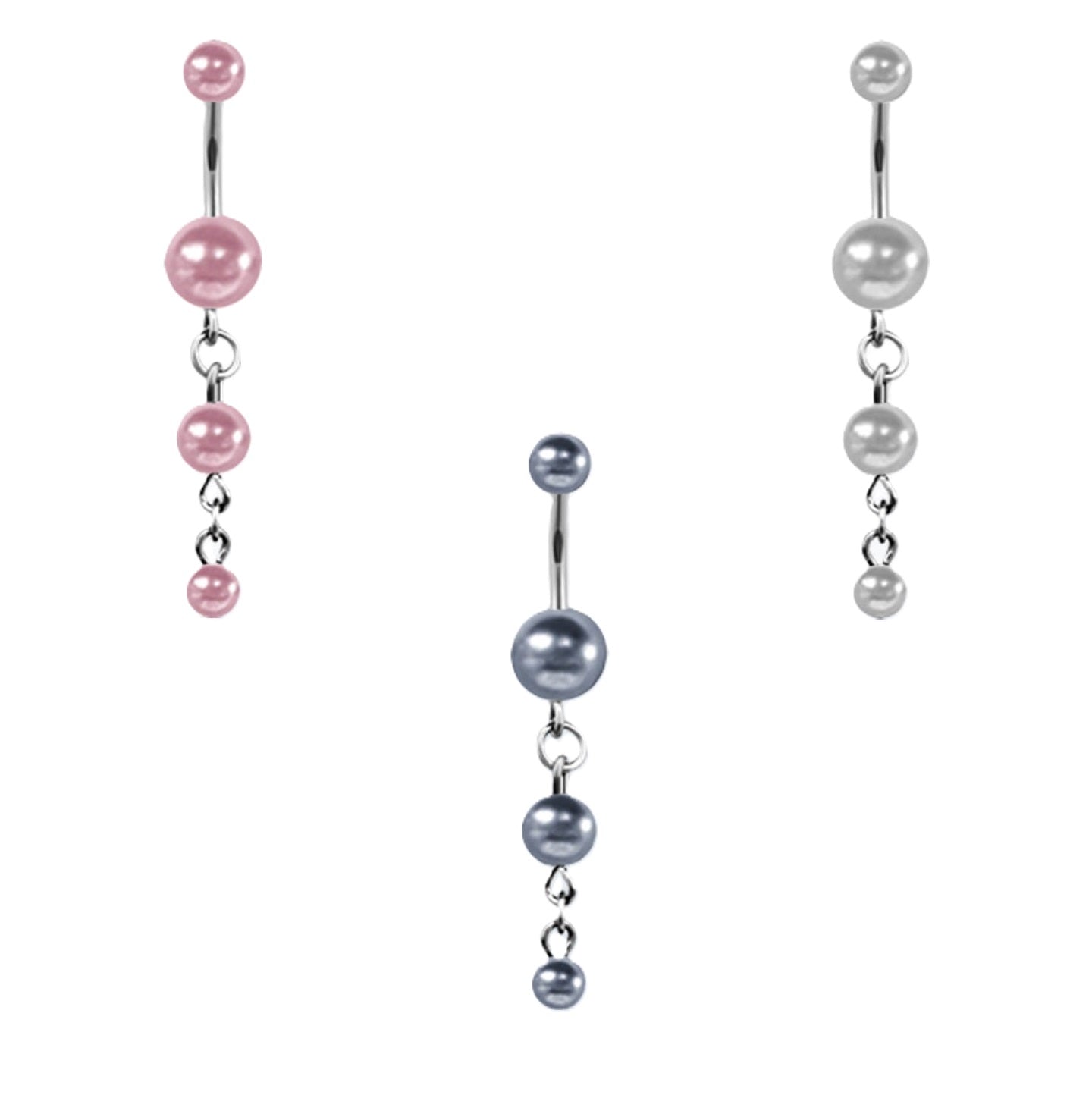 Belly Ring - Pearl-Look Dangly