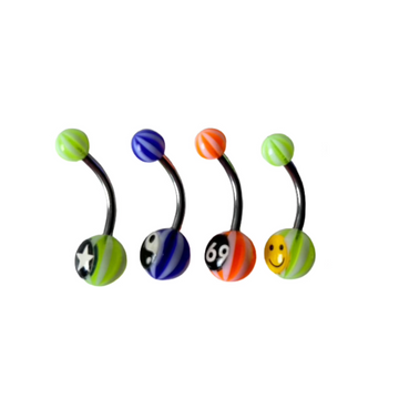 Last Chance Packs - Belly Ring - Acrylic Beach Ball with Logo