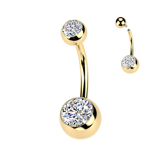 Belly Ring - TITANIUM - IT Gold Plated