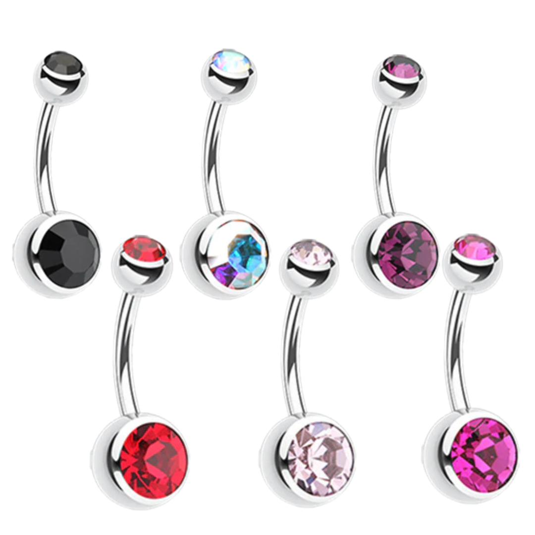 Belly Ring - Double Jewel