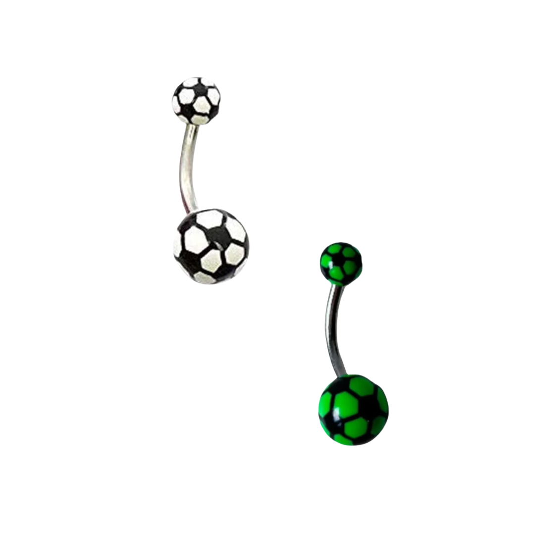 Belly Ring - Acrylic Soccer Ball