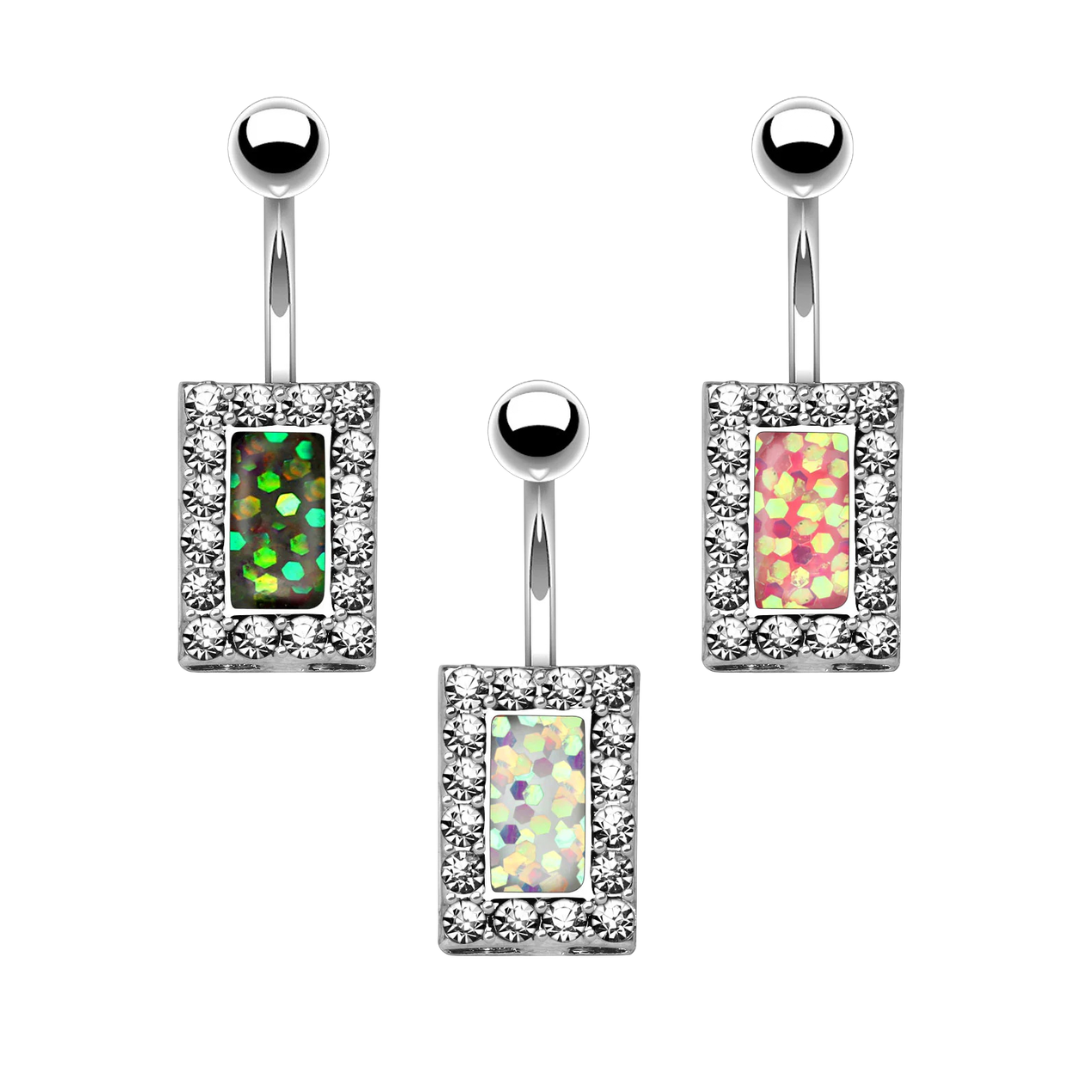 Belly Ring - H Rectangle