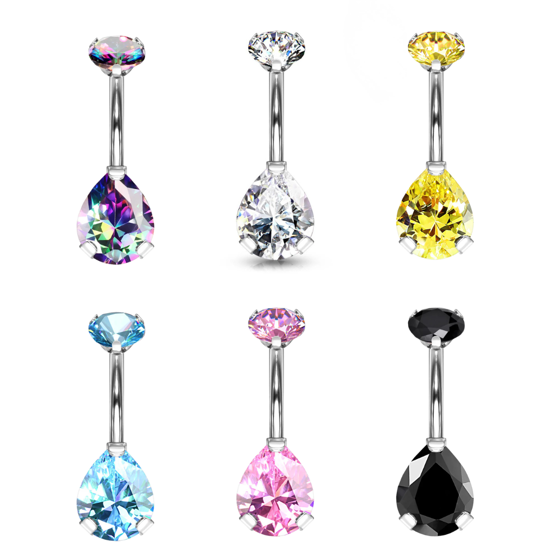 Belly Ring - TITANIUM - IT Teardrop