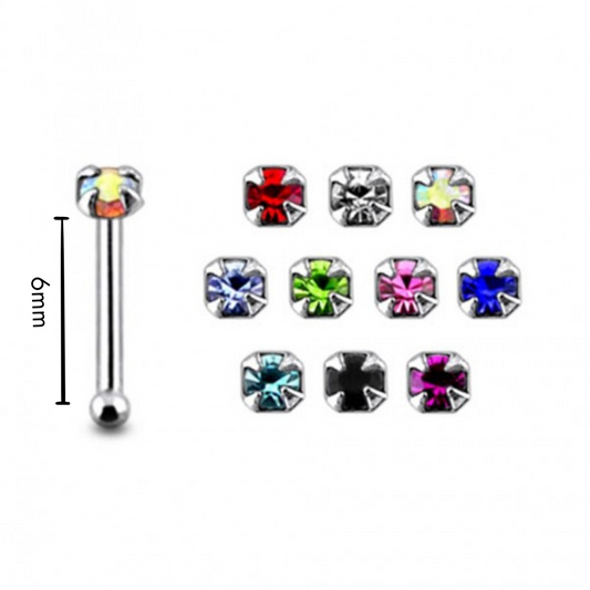 Nose Studs - Box of 20 Prong Set Gems NOSE BONES