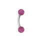Curved Barbell - Tiffany With Coating