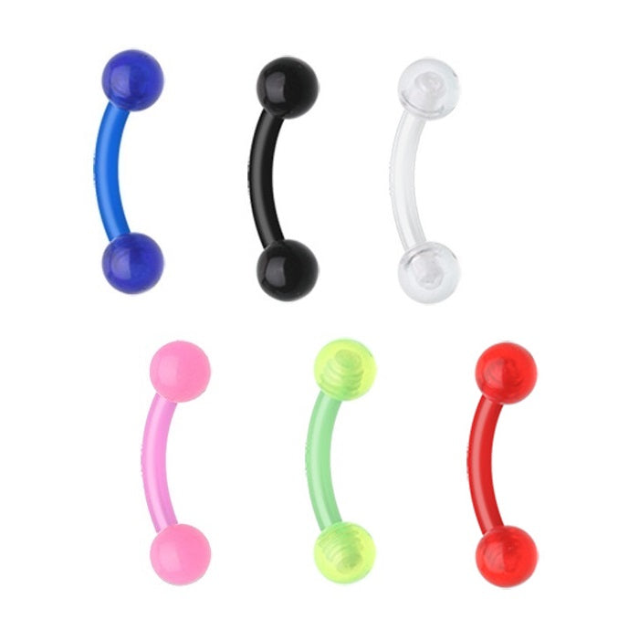 Plastic hot sale barbell piercing