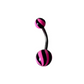 Belly Ring - Acrylic Candy Stripe