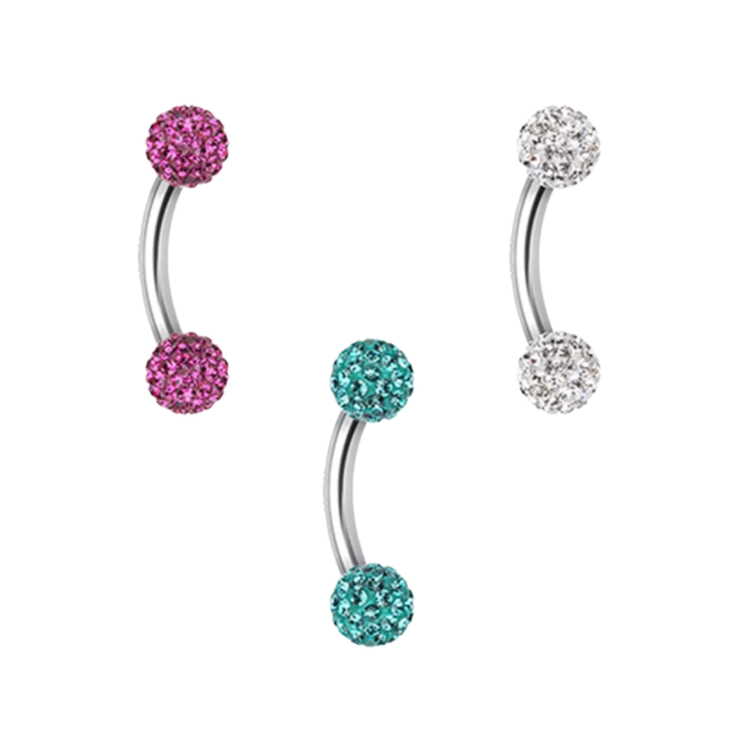 Curved Barbell - Tiffany With Coating
