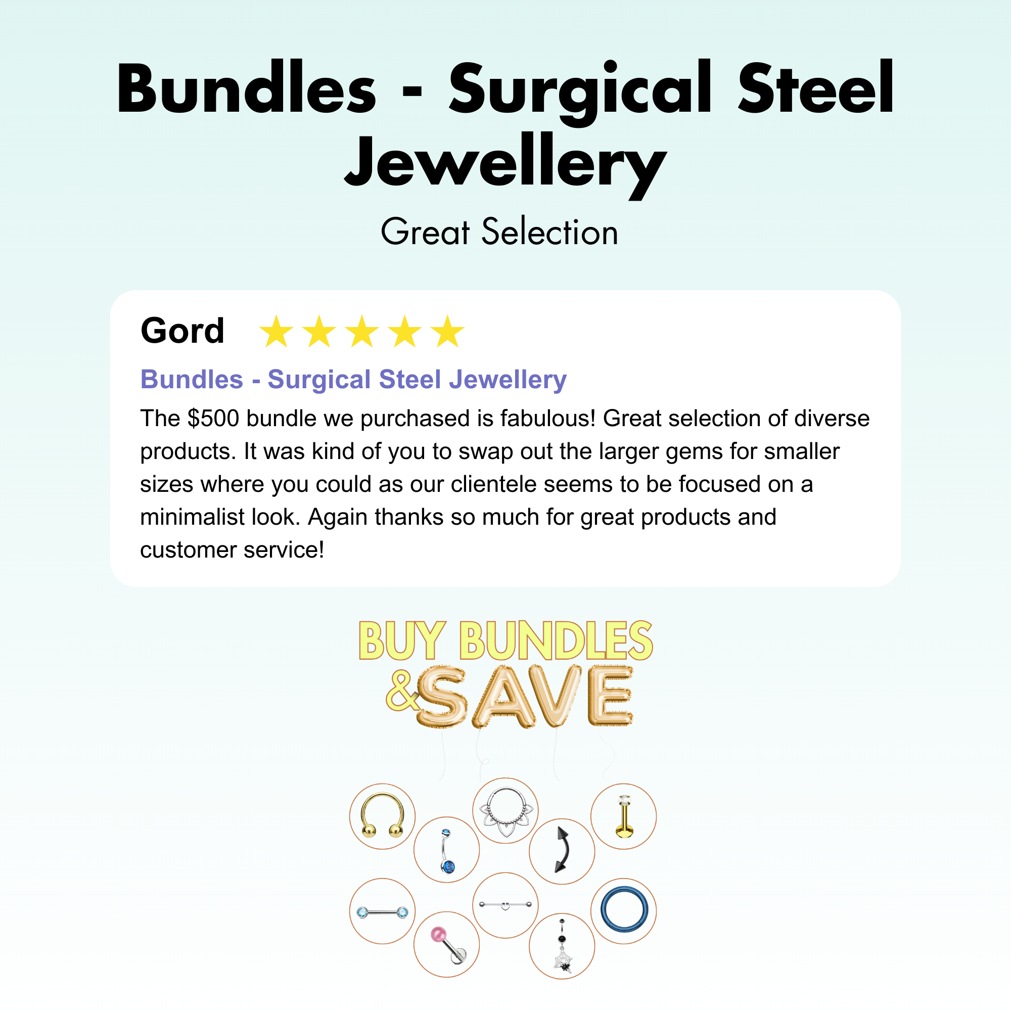 Bundles - Surgical Steel Jewellery