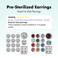 Earrings - Pre-Sterilized Surgical Steel Piercing Studs - Jewelled