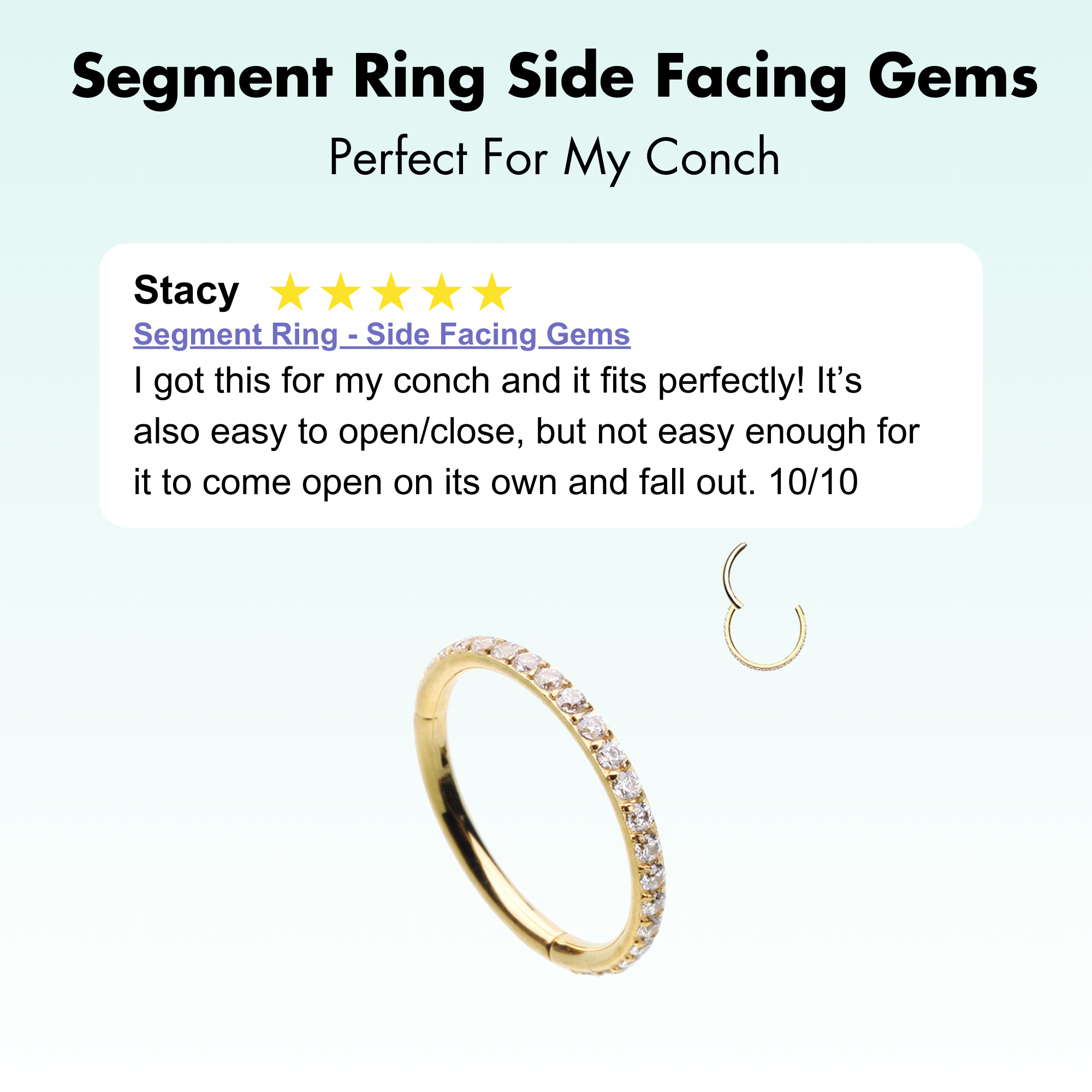 Segment Ring - Side Facing Gems