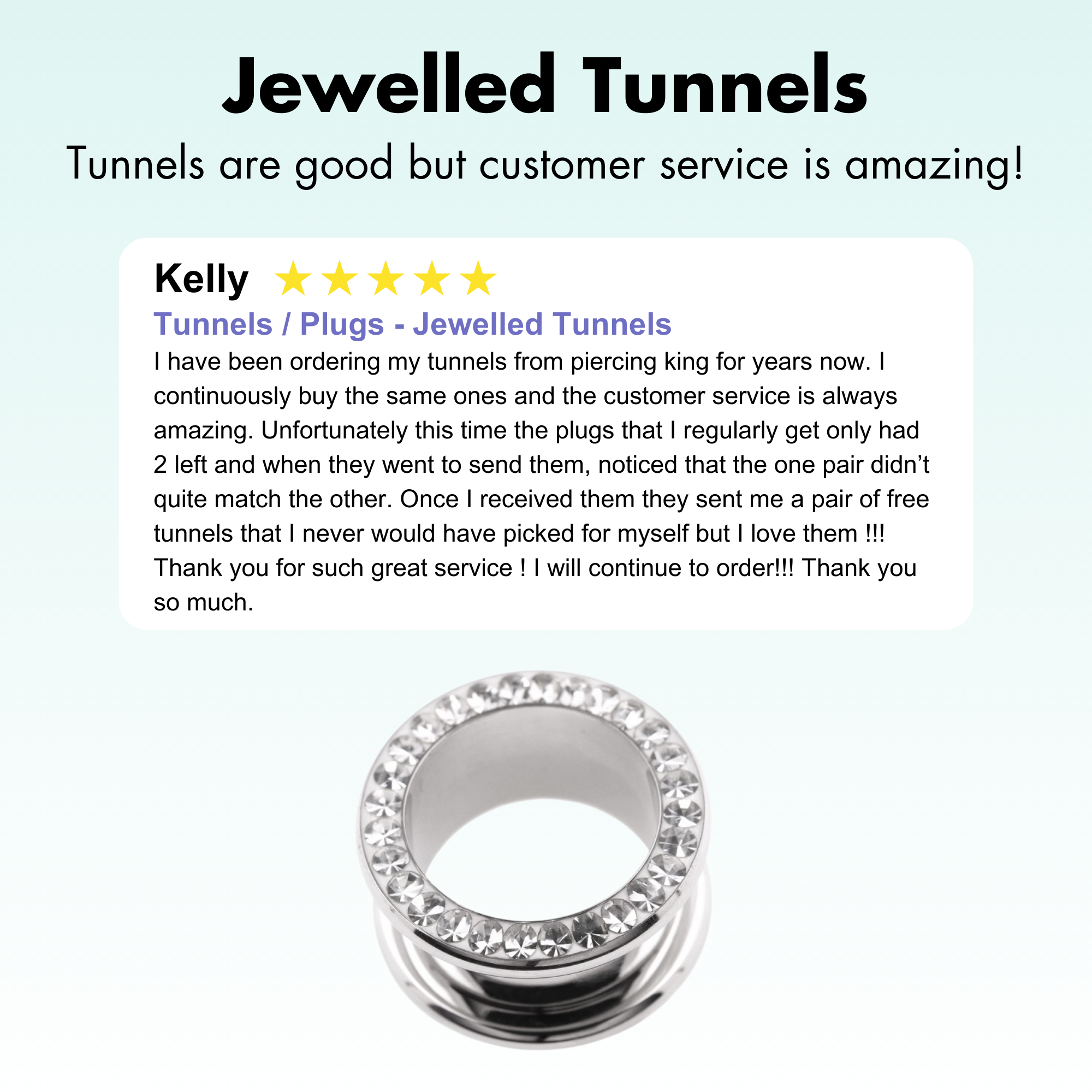 Tunnels / Plugs - Jewelled Tunnels