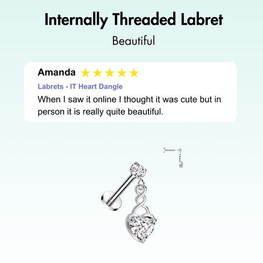 Labrets - IT Heart Dangle