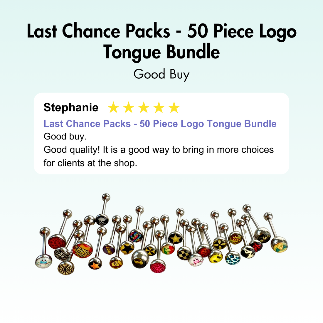 Last Chance Packs - 50 Piece Logo Tongue Bundle