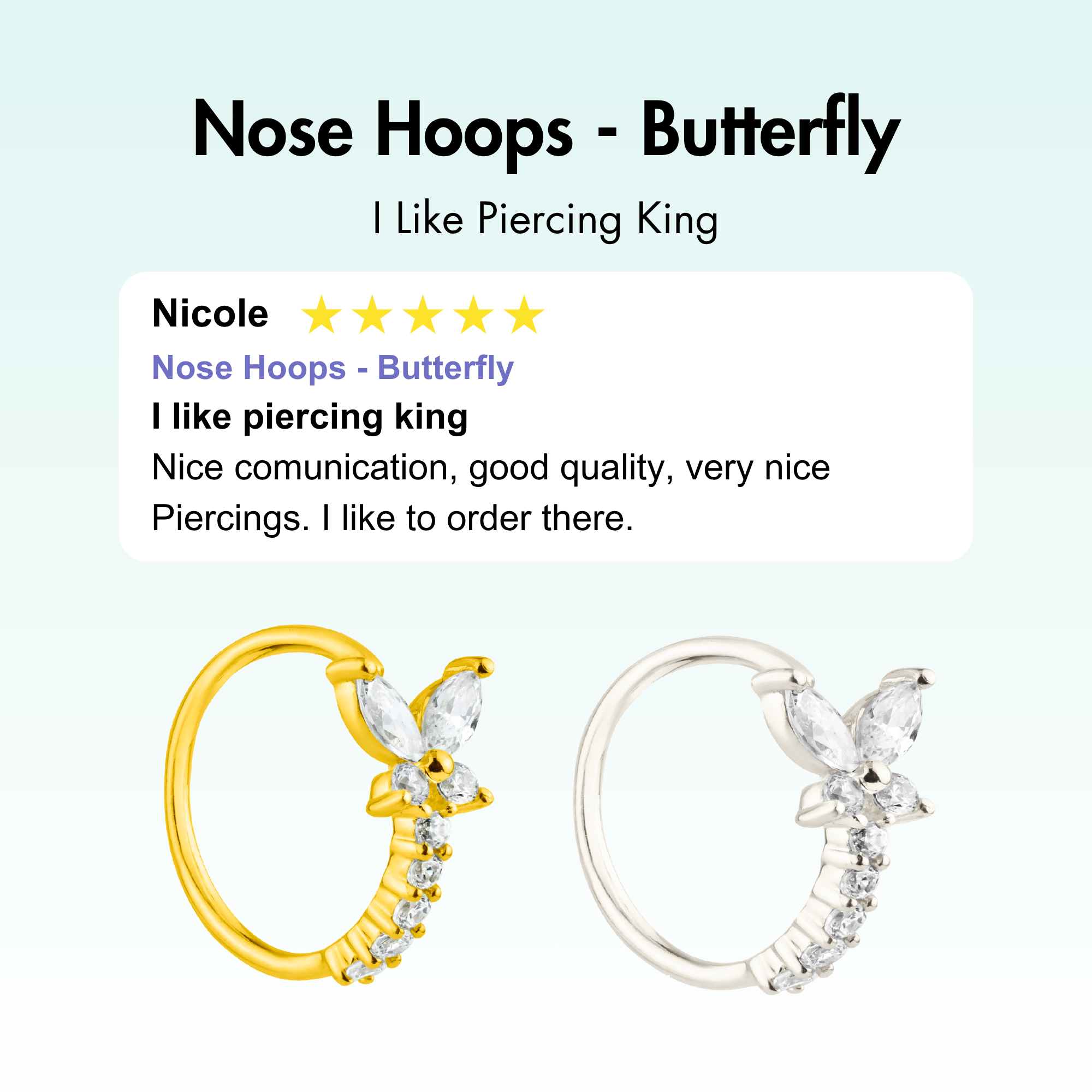 Nose Hoops - Butterfly