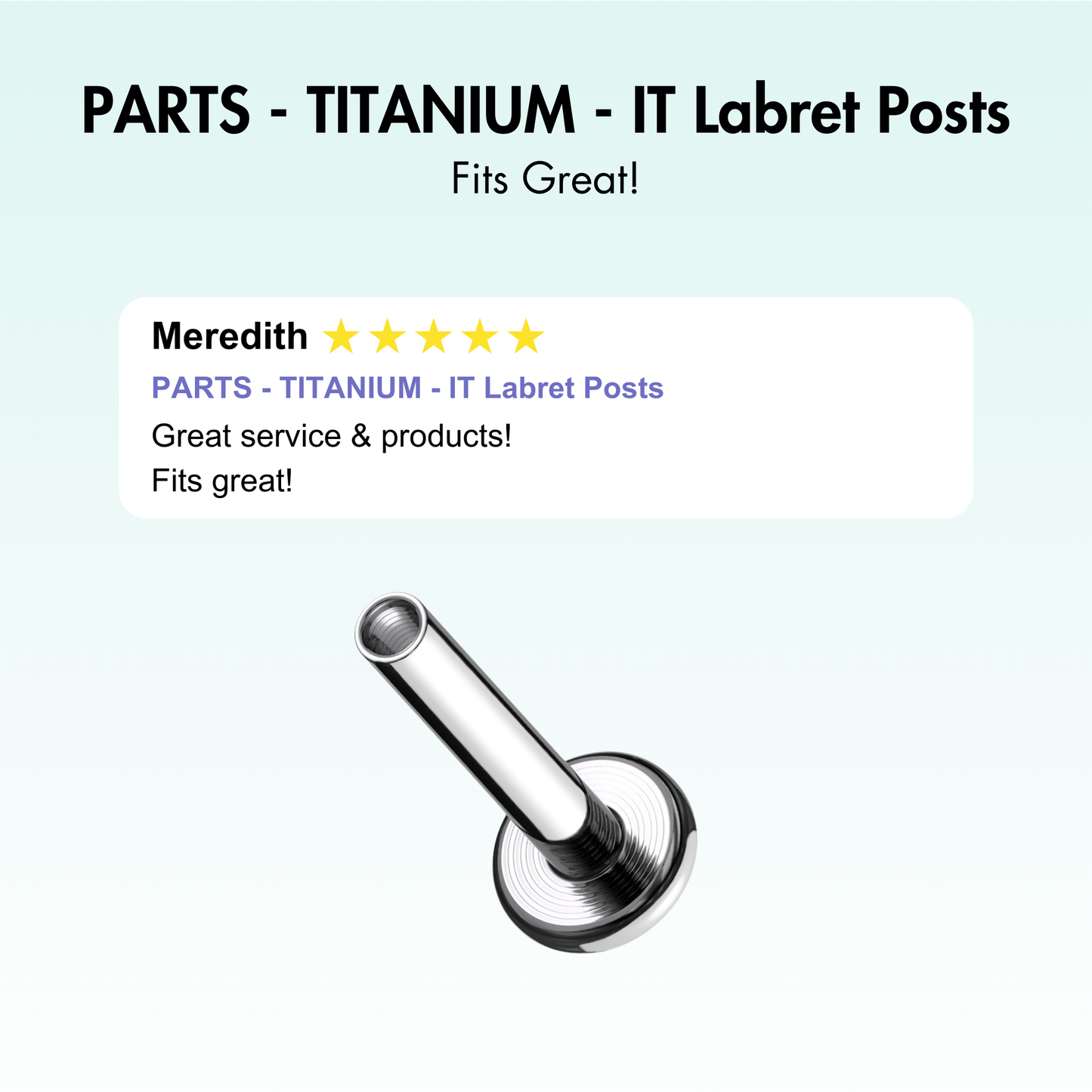PARTS - TITANIUM - IT Labret Posts