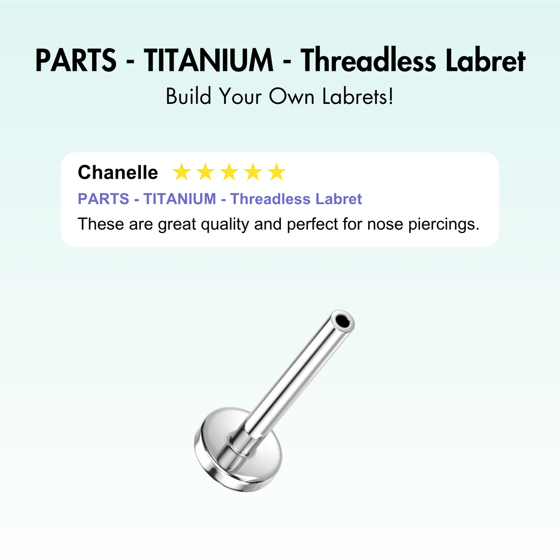 PARTS - TITANIUM - Threadless Labret