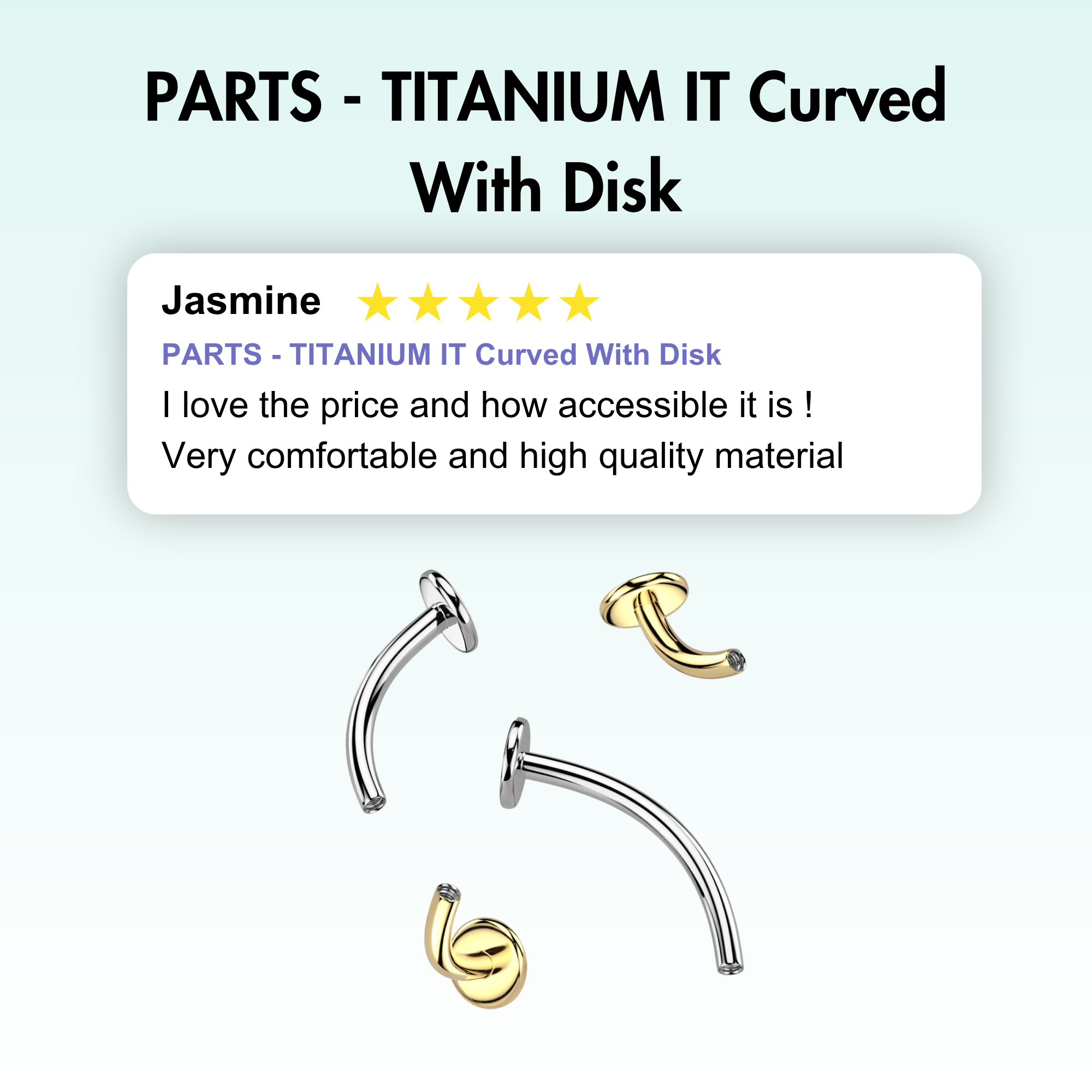 PARTS - TITANIUM IT Curved With Disk