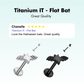Labrets - TITANIUM - IT Flat Bat