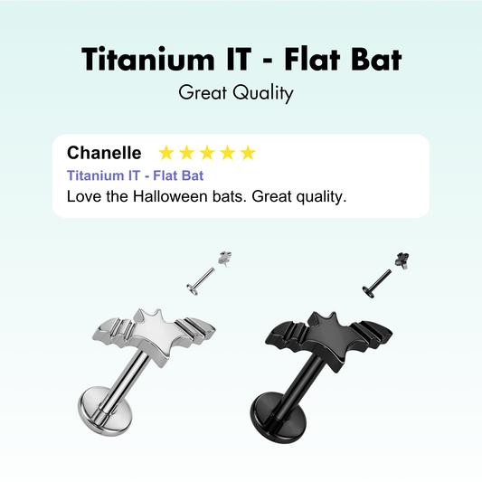 Labrets - TITANIUM - IT Flat Bat