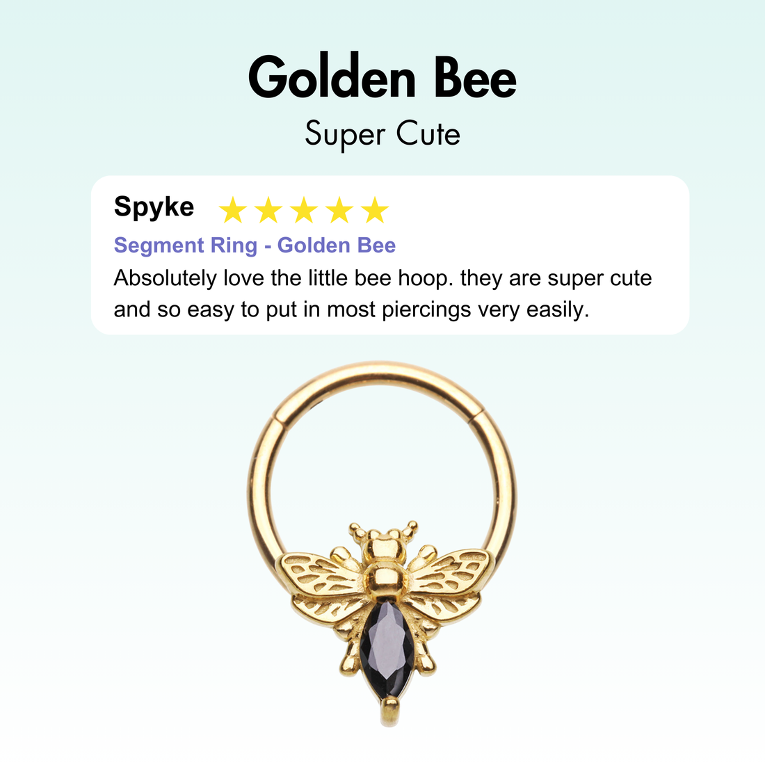 Segment Ring - Golden Bee