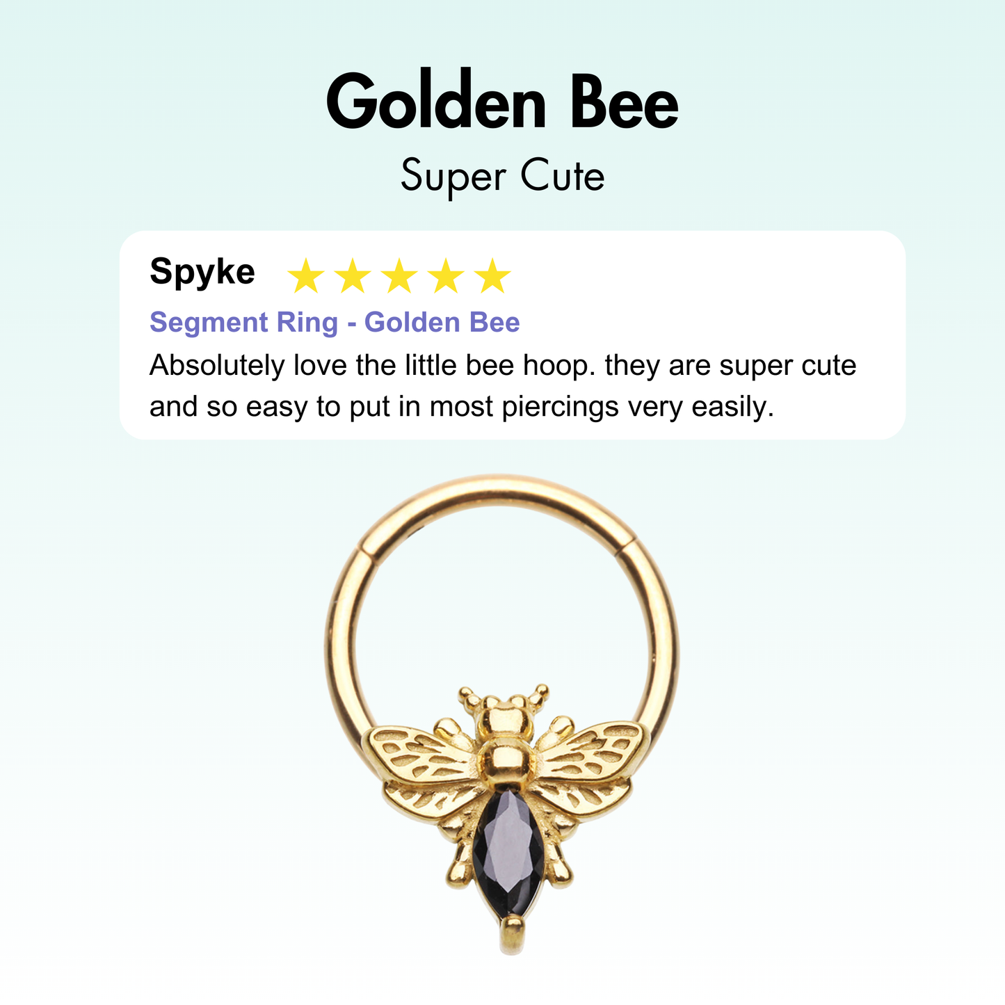 Segment Ring - Golden Bee
