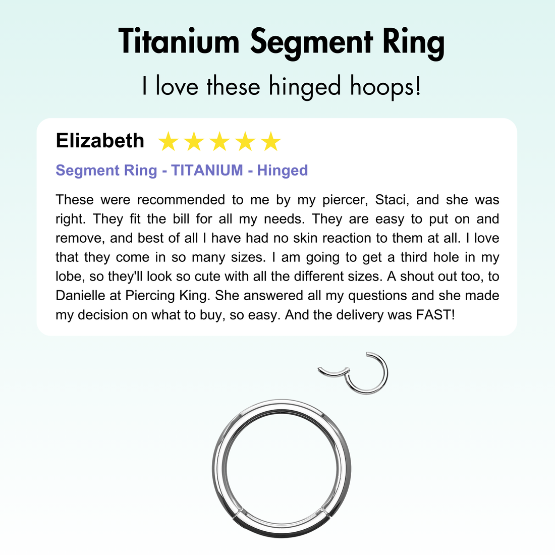 Segment Ring - TITANIUM - Hinged