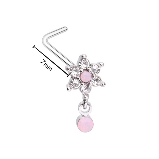 Nose Stud - Flower Dangle