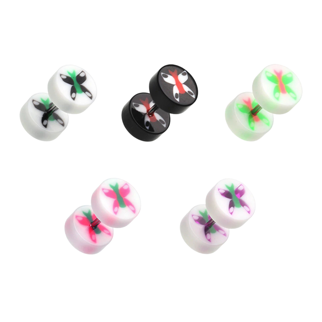 Faux Plugs - Acrylic Butterfly
