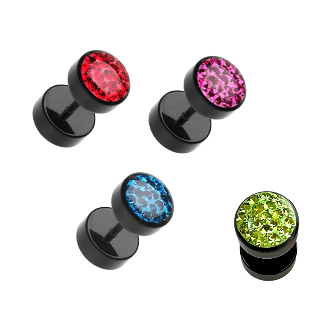 Faux Plugs - Black Tiffany