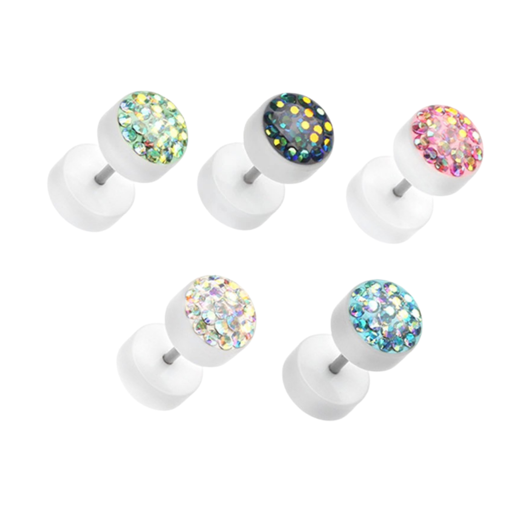 Faux Plugs - White Tiffany