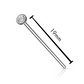 Nose Studs - TITANIUM - Fish Tail With Press Set Gem