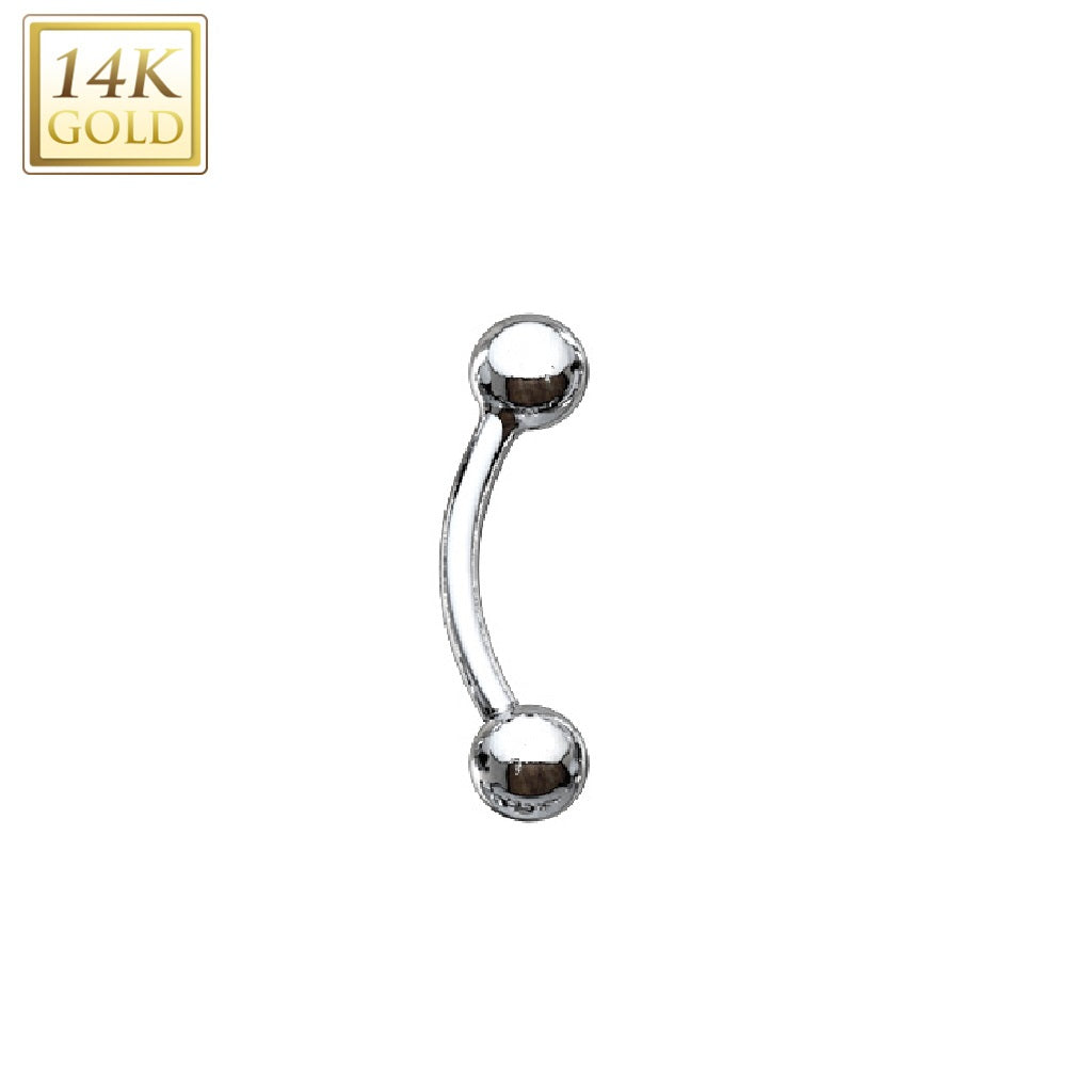 Curved Barbell - 14 Karat Gold