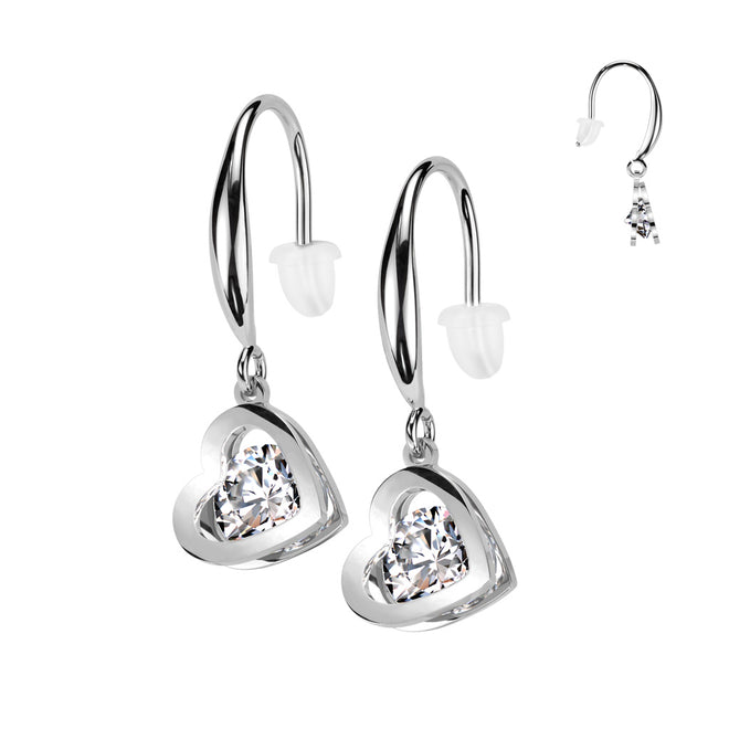 Earrings - Heart Dangle