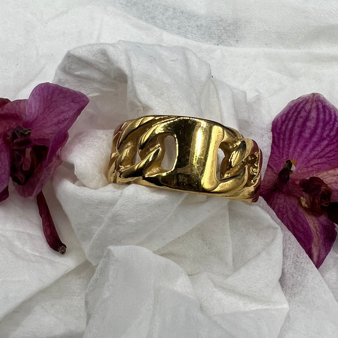Rings - Gold Plated Chain Ring