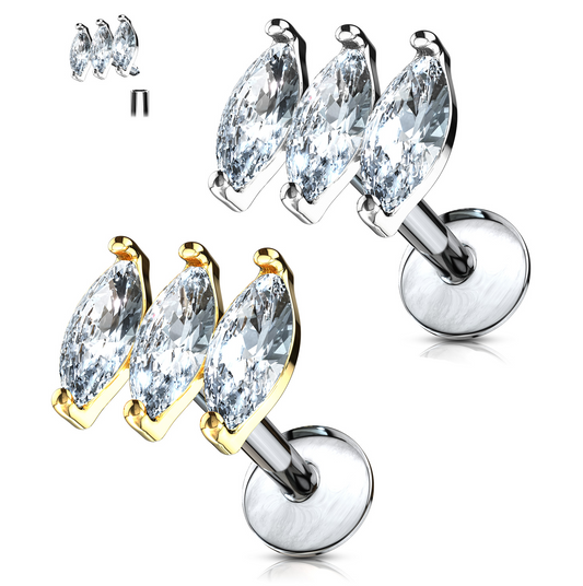 Labrets - IT Triple Marquise