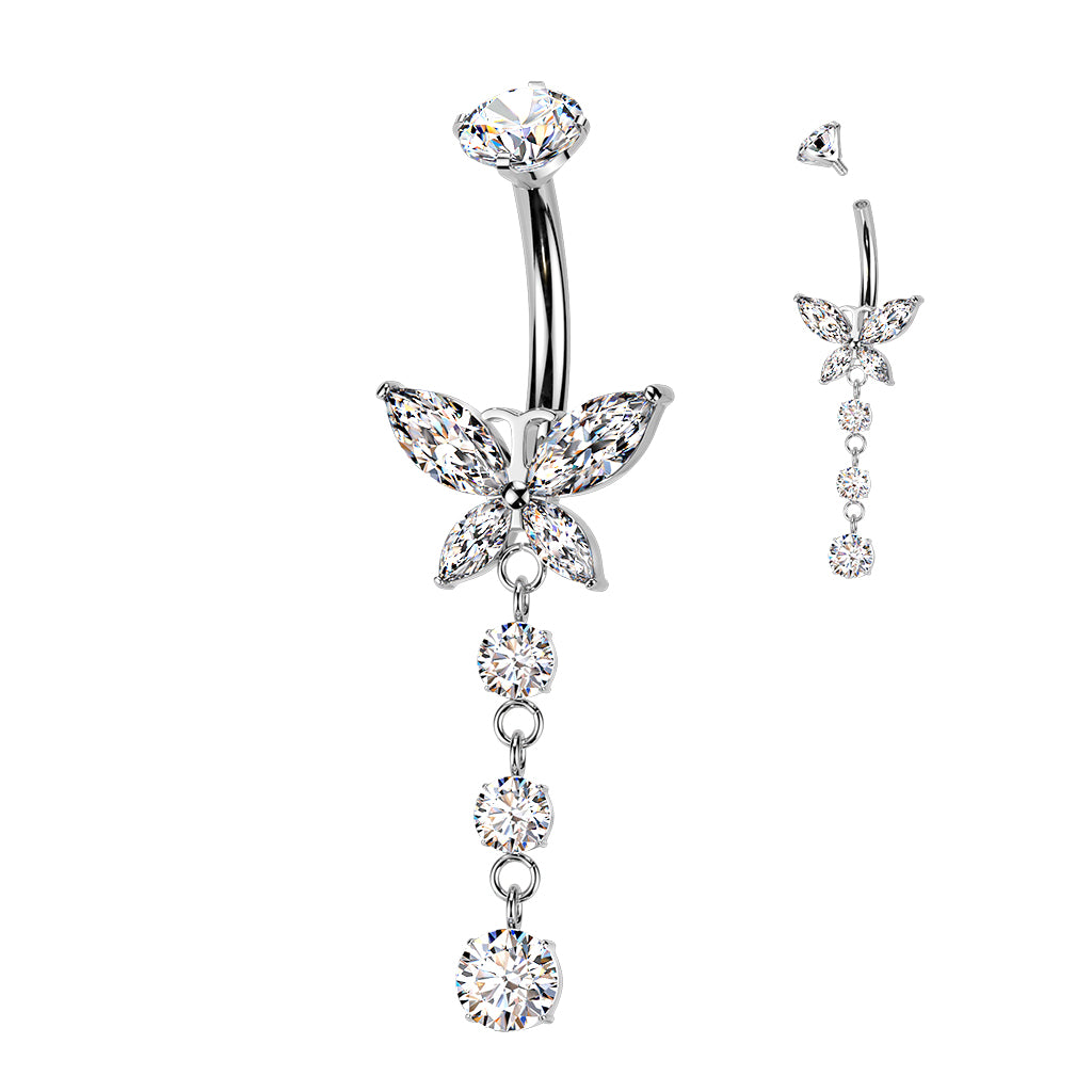 Belly Ring - Titanium IT Butterfly
