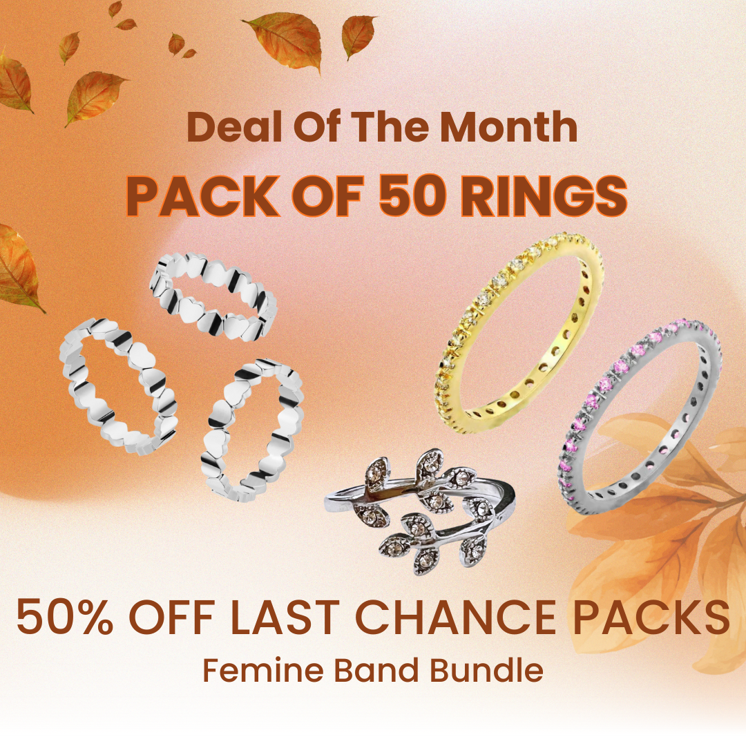 Last Chance Packs - 50 Piece Feminine Rings Bundle