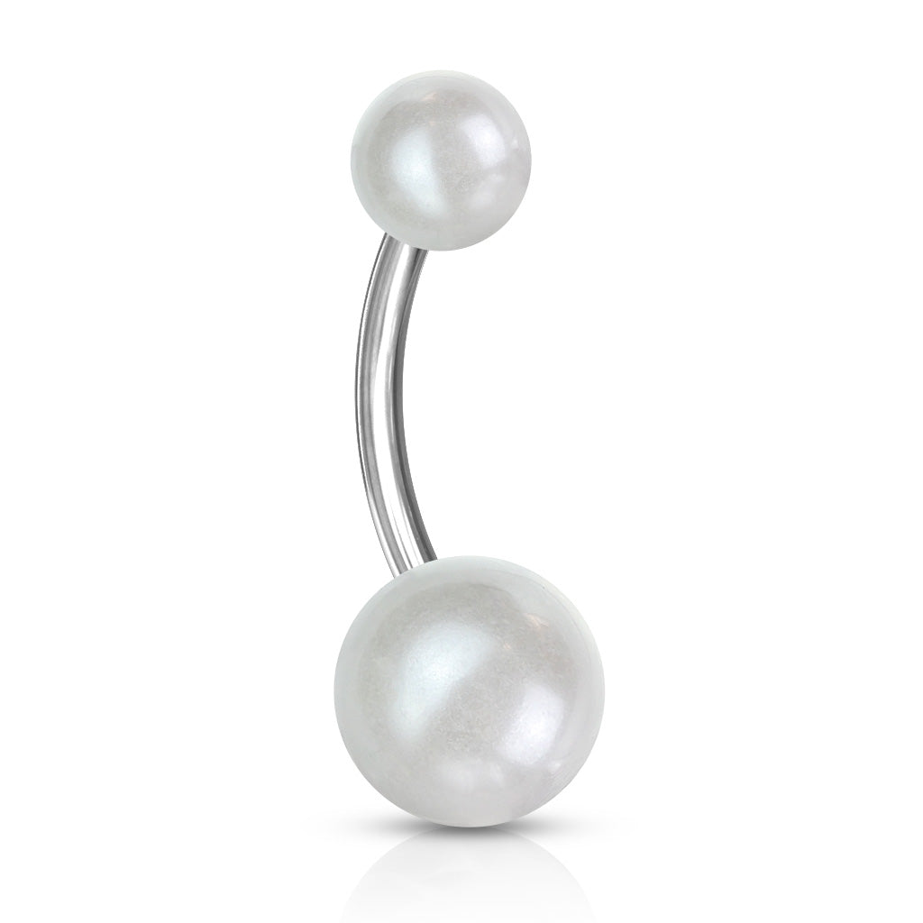 Belly Ring - Pearl Look Banana