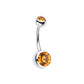 Belly Ring - Double Jewel (Wholesale)