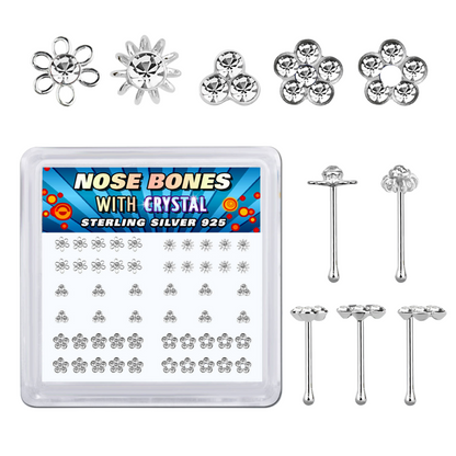 Nose Studs - 52 Piece Flowers