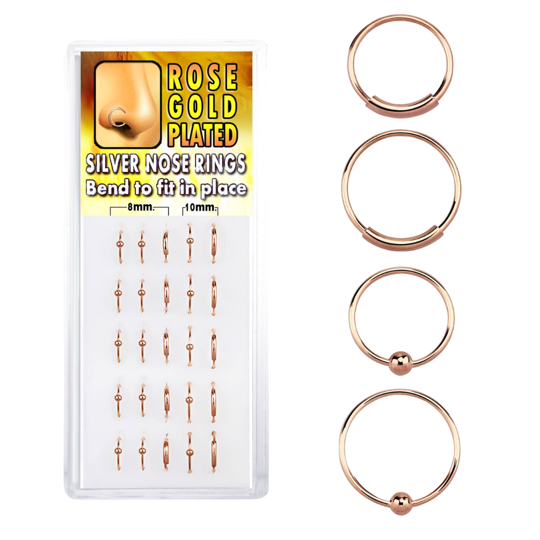 Nose Hoops - Rose Gold Assorted Designs